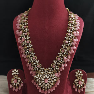 Moissanite Long Haram Set in Victorian Finish ~ Peacock Design