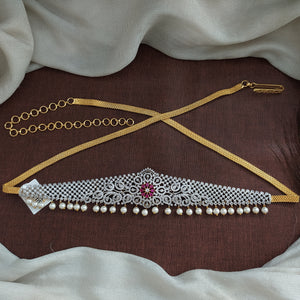 Diamond-Tone Zircon Hip Chain – A Regal Touch