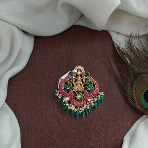 Jadau Kundan Lakshmi Pendant – A Divine Statement Piece