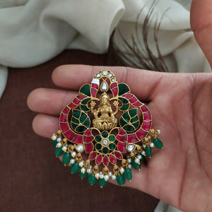 Jadau Kundan Lakshmi Pendant – A Divine Statement Piece