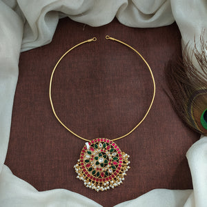 Hasli Necklace with Jadau Kundan Pendant