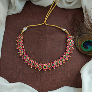 Floral Design Jadau Kundan Necklace