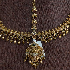 Antique Bridal Hair Accessories | Matt Finish Tikka Set | Traditional Bridal Jewellery