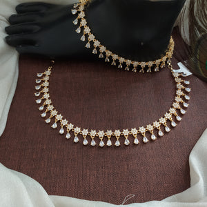 Gold-plated zircon Star Design Anklets with Stone Hangings