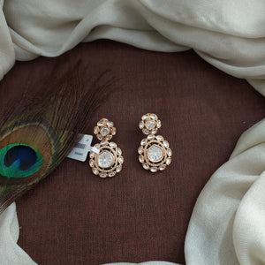 Polki Kundan Earrings | Traditional Ethnic Earrings | Available in White, Red & Green