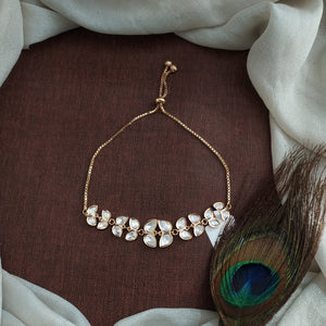 Kundan Adjustable Bracelet | Party & Festive Jewelry | Elegant Hand Ornament