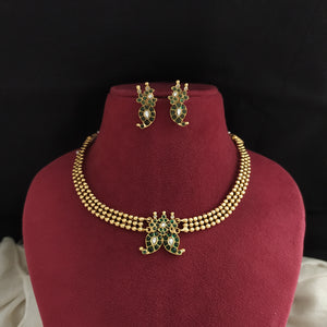 Elegant Antique Mango Pendant Necklace Set