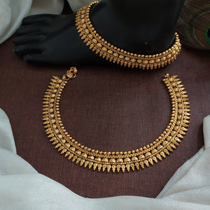 Antique Gold-Plated Bridal Anklets | Traditional Payal | Wedding Accessories