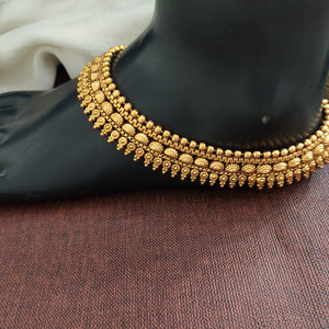 Antique Gold-Plated Bridal Anklets | Traditional Payal | Wedding Accessories