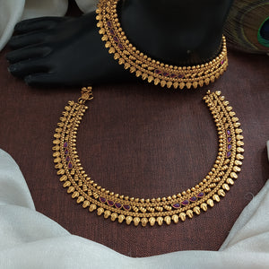 Antique Gold-Plated Bridal Anklets | Traditional Payal | Wedding Accessories