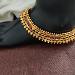 Antique Gold-Plated Bridal Anklets | Traditional Payal | Wedding Accessories