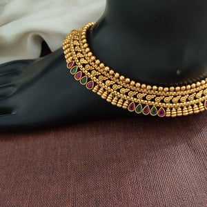 Antique Gold-Plated Bridal Anklets | Traditional Payal | Wedding Accessories