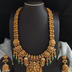 Lakshmi Peacock Antique Nakshi Long Haram Set