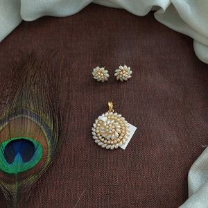 Pearl Pendant Set with Matching Studs