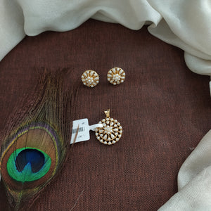 Pearl Pendant Set with Matching Studs