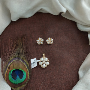 Pearl Pendant Set with Matching Studs