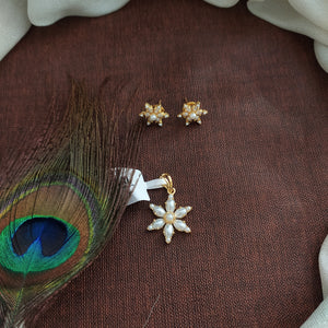 Pearl Pendant Set with Matching Studs