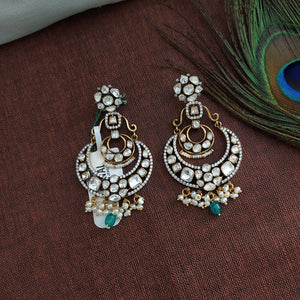 Elegant and Unique Silver Monzonite Earrings