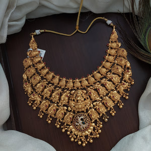 Spiritual Silver Antique Necklace Set 