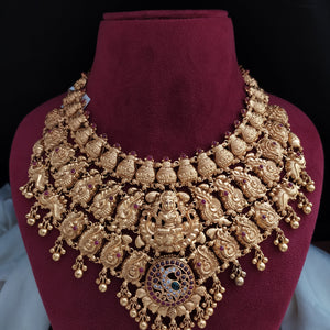 Spiritual Silver Antique Necklace Set 