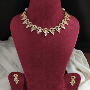 Stunning Design Unique Gold-plated Ad & Zircon Necklace Set