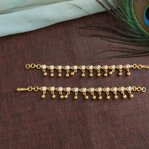 Pure Silver Gold Plated Antique Matil (Ear-chain)