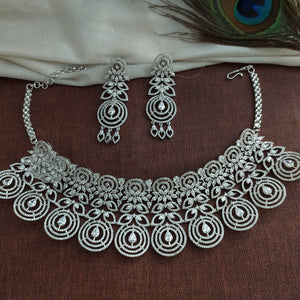 AD & Zircon Stone Heavy Choker Set