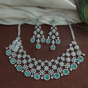 AD & Zircon stone Heavy Choker Set