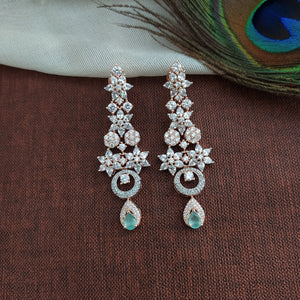 Exquisite Rose-gold Zircon Necklace Set