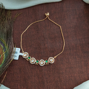 Uncut Stones Gold-plated Bracelet