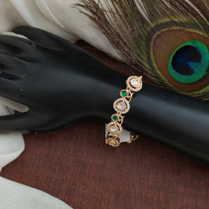 Uncut Stones Gold-plated Bracelet