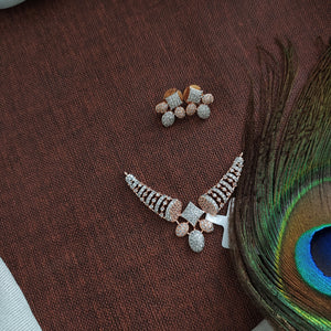 Ultimate Gold & Rose Gold Finish Mangal Sutra Pendant Set