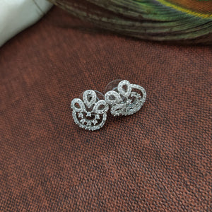 Dazzling Silver-Plated Diamond Pendant Set