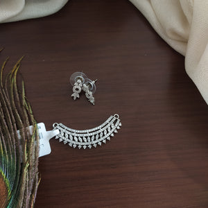 Amazing Silver-Plated Zircon Pendant Set