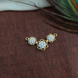 Silver & Silver Gold Plated Elegant Bountiful Diamond Pendant Set