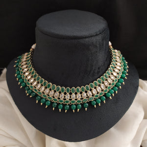 Eye Catching Elegant Mehandi Necklace Set With Dangling