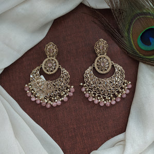 Dazzling Mehandi Style Floral Earrings with Vibrant Color Beads