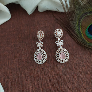 Exquisite Rose Gold-Plated Zircon Necklace Set