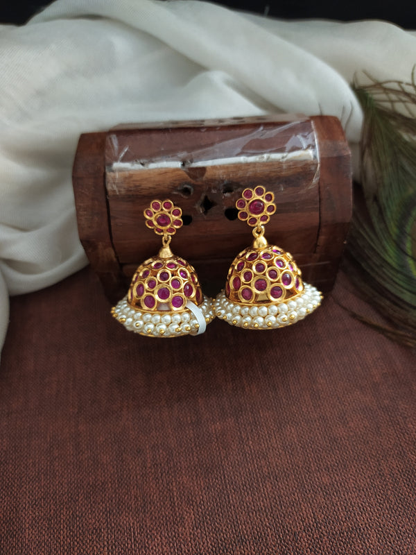 Wedding Jewelry Set. Beautiful Kemp Stone Lotuses Inlay. Haara With Matte  Gold Finish. Lotus Style Chic Earrings. Premium Quality Set. . - Etsy