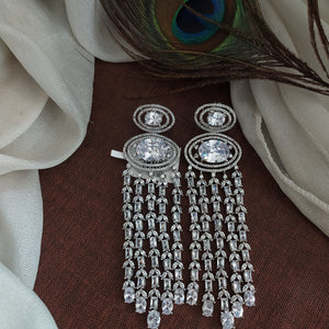 New Luxury Rhinestone Crystal Long Tassel Earrings for Women 