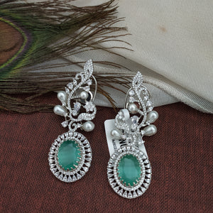 Alluring Pearlie Zircon Dangler Earrings