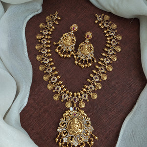 Spiritual Antique Goddess Lakshmi Pendant Necklace Set