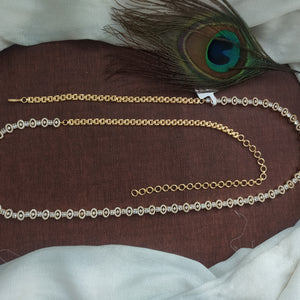 Zircon Hip Chain With Polish of Rose Gold, Gold, and Silver