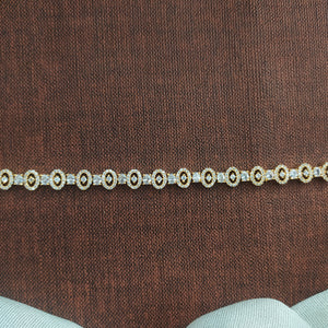 Zircon Hip Chain With Polish of Rose Gold, Gold, and Silver