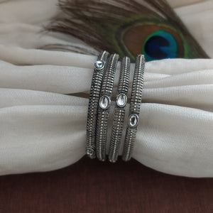 German Silver Oxidised Amazing Bangles 