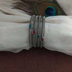 German Silver Oxidised Amazing Bangles 
