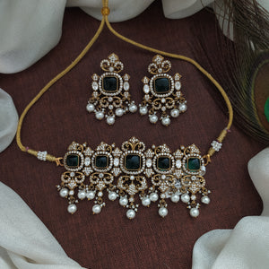 Latest Trending Victorian Choker Set Having Pearl Drops