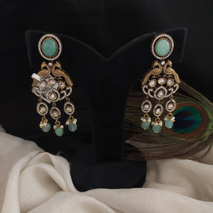 Alluring Peacock Design Dangler Earrings