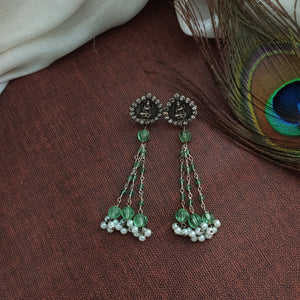 Oxidised Long Mala Set Having Hydro Beads