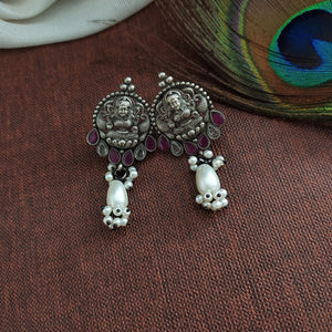 Oxidised Lakshmi Pearl Choker set